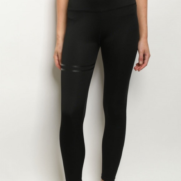 Black high waisted workout leggings - Picture 5 of 5